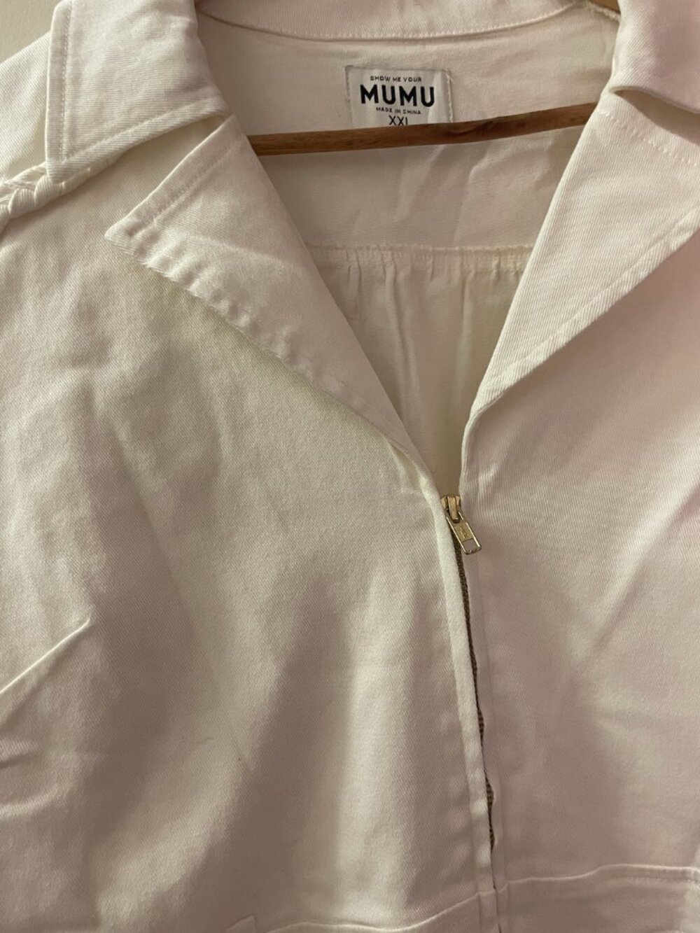 Show Me Your Mumu Outlaw Denim Romper White XXL - Picture 8 of 13